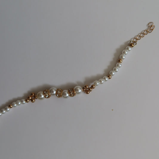 Bracelet blanc or